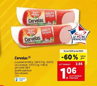 Lidl Cervelas offre