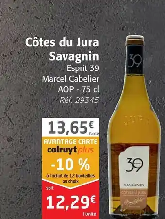 Colruyt Côtes Du Jura Savagnin offre