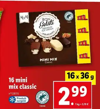 Lidl 16 mini mix classic offre