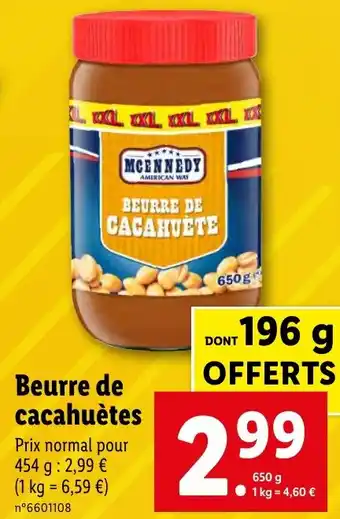 Lidl Beurre de cacahuètes offre