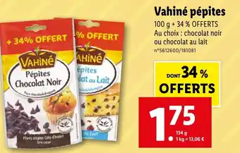 Lidl Vahiné pépites offre
