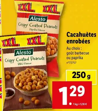 Lidl Cacahuètes enrobées offre