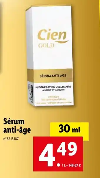 Lidl Sérum anti-âge offre