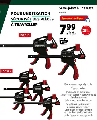 Lidl Serre-joints à une main offre