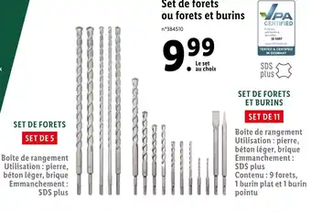 Lidl Set de forets ou forets et burins offre