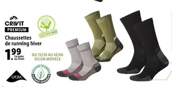 Lidl Chaussettes de running hiver offre