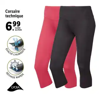 Lidl Corsaire technique offre