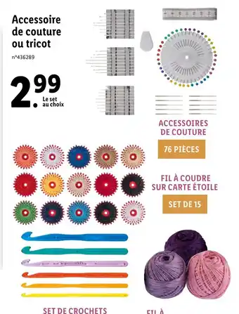 Lidl Accessoire de couture ou tricot offre