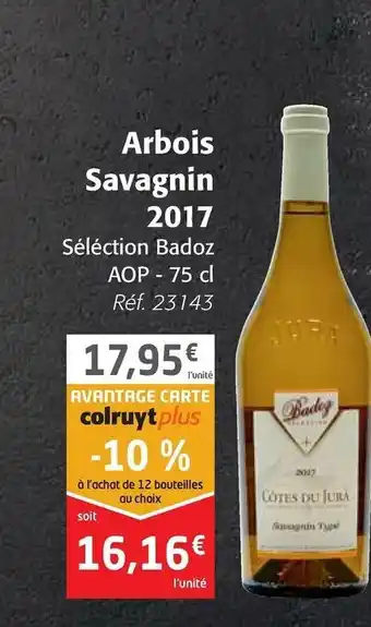 Arbois Savagnin 2017
