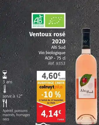 Colruyt Ventoux Rosé 2020 offre