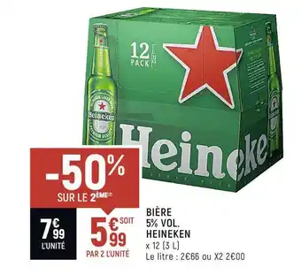Spar Bière 50% Vol. Heineken offre