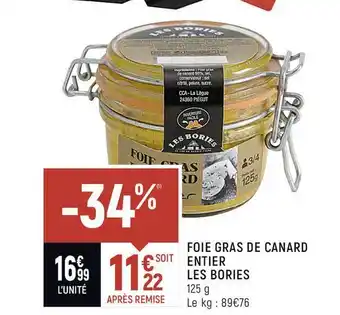 Foie Gras De Canard Entier Les Bories