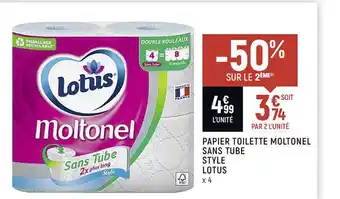Spar Papier Toilette Moltonel Sans Tube Style Lotus offre