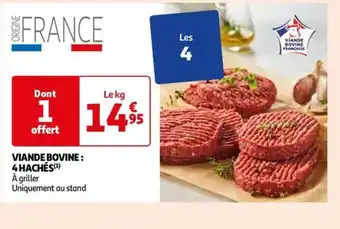 Auchan VIANDE BOVINE: 4HACHÉS offre