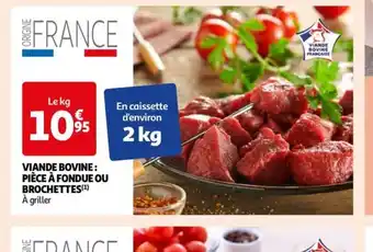 Auchan VIANDE BOVINE: PIÈCE À FONDUE OU BROCHETTES offre