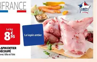 Auchan LAPIN ENTIER DÉCOUPÉ offre