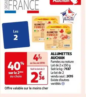 Auchan ALLUMETTES AUCHAN offre