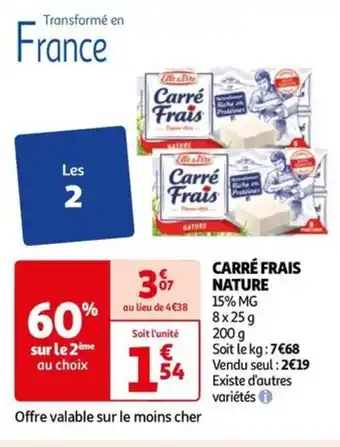 Auchan CARRÉ FRAIS NATURE offre
