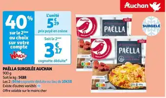 Auchan PAËLLA SURGELÉE AUCHAN offre