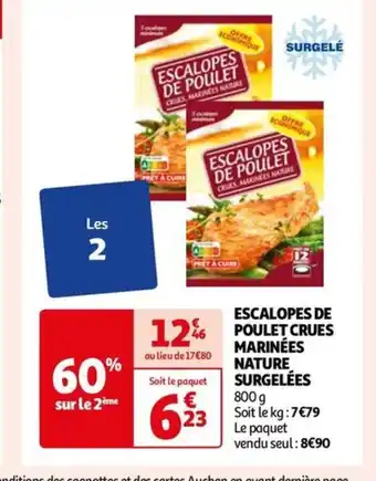 Auchan ESCALOPES DE POULET CRUES offre