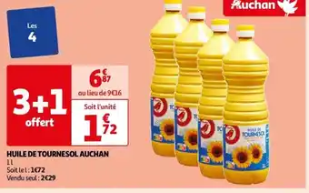 Auchan HUILE DE TOURNESOL AUCHAN offre