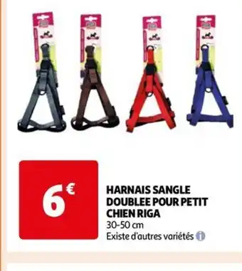 Auchan HARNAIS SANGLE DOUBLEE POUR PETIT CHIEN RIGA offre
