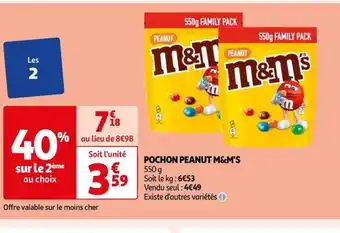 Auchan POCHON PEANUT M&M'S 550 g offre