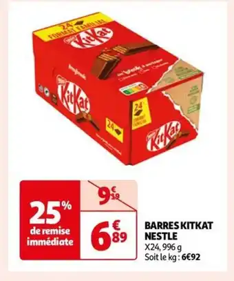 Auchan BARRES KITKAT NESTLE offre