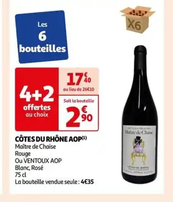 Auchan CÔTES DU RHÔNE AOP offre