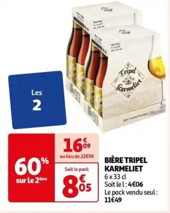 Auchan BIÈRE TRIPEL KARMELIET offre