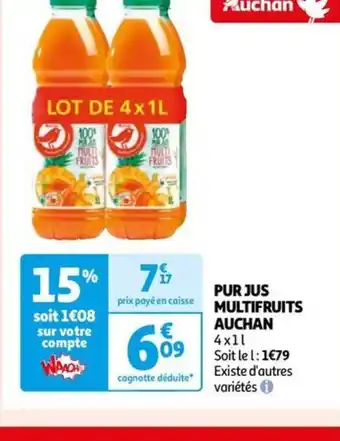 PUR JUS MULTIFRUITS AUCHAN