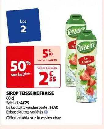 Auchan SIROP TEISSEIRE FRAISE 60 cl offre