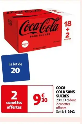 Auchan COCA COLA SANS SUCRES offre