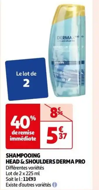 Auchan SHAMPOOING HEAD & SHOULDERS DERMA PRO offre