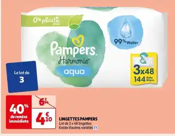 Auchan LINGETTES PAMPERS offre