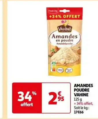 Auchan AMANDES POUDRE VAHINE offre