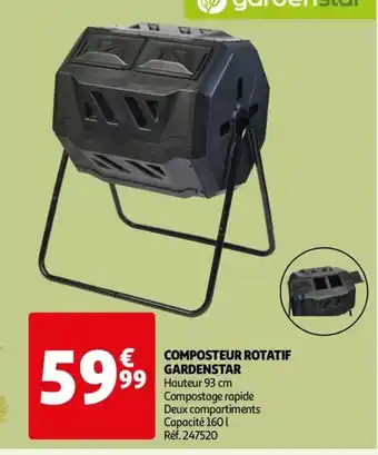 Auchan COMPOSTEUR ROTATIF GARDENSTAR offre