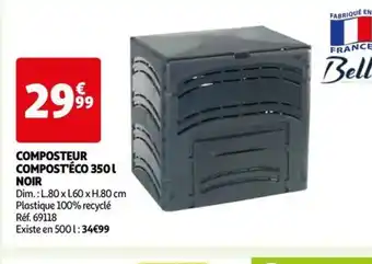 Auchan COMPOSTEUR COMPOST'ÉCO 350 l offre