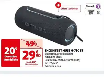 Auchan ENCEINTE BT MUSE M-780 BT offre