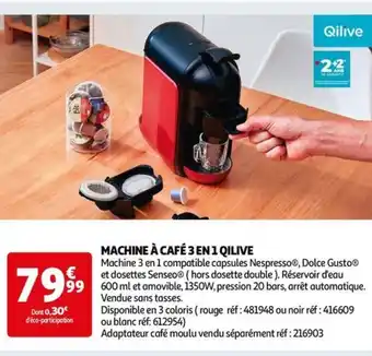 MACHINE Ă CAFĂ 3 EN 1 QILIVE