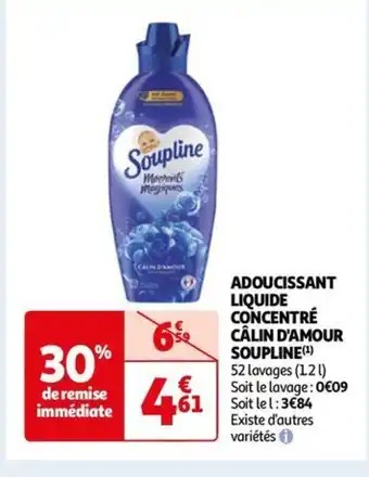 Auchan ADOUCISSANT LIQUIDE CONCENTRE CÂLIN D'AMOUR SOUPLINE offre