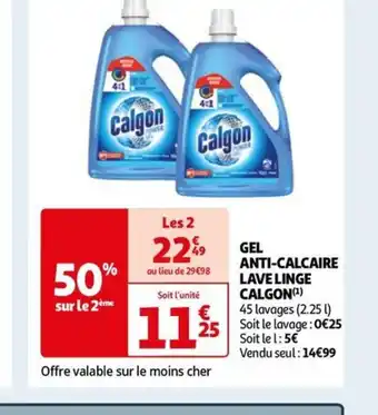 Auchan GEL ANTI-CALCAIRE LAVE LINGE CALGON offre