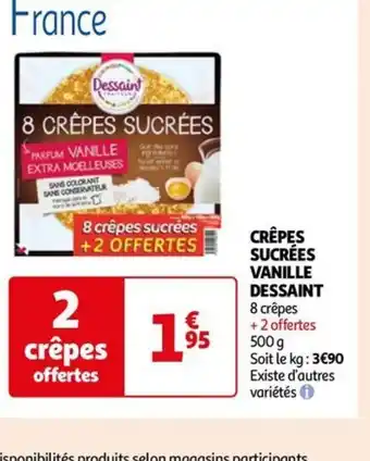 CRÊPES SUCRÉES VANILLE DESSAINT