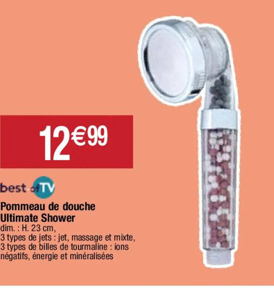 Promo Pommeau de douche Ultimate Shower chez Migros