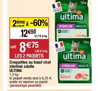 Migros Croquettes au bœuf chat stérilisé adulte ULTIMA offre