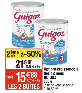 Optipro croissance 3 dès 12 mois GUIGOZ