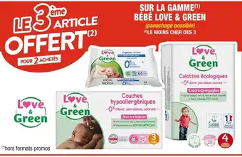 Cora x Carrefour SUR LA GAMME(¹) BÉBÉ LOVE & GREEN offre