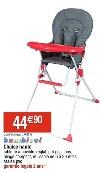 Cora x Carrefour Chaise haute offre