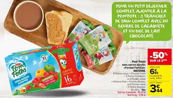 Carrefour Market Pom' Potes sans sucres ajoutés <<Format Familial>> MATERNE offre