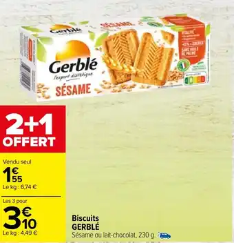 Carrefour Market Biscuits GERBLÉ offre